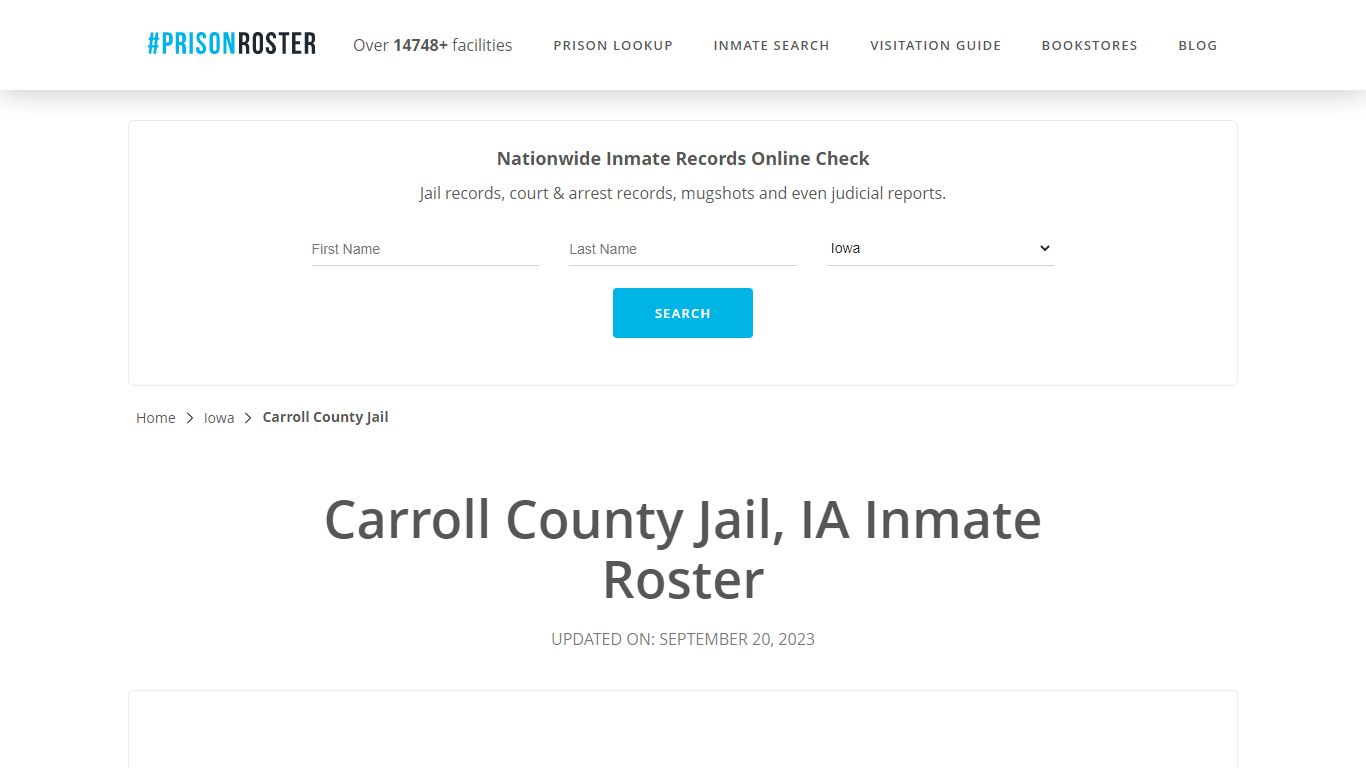 Carroll County Jail, IA Inmate Roster - Prisonroster
