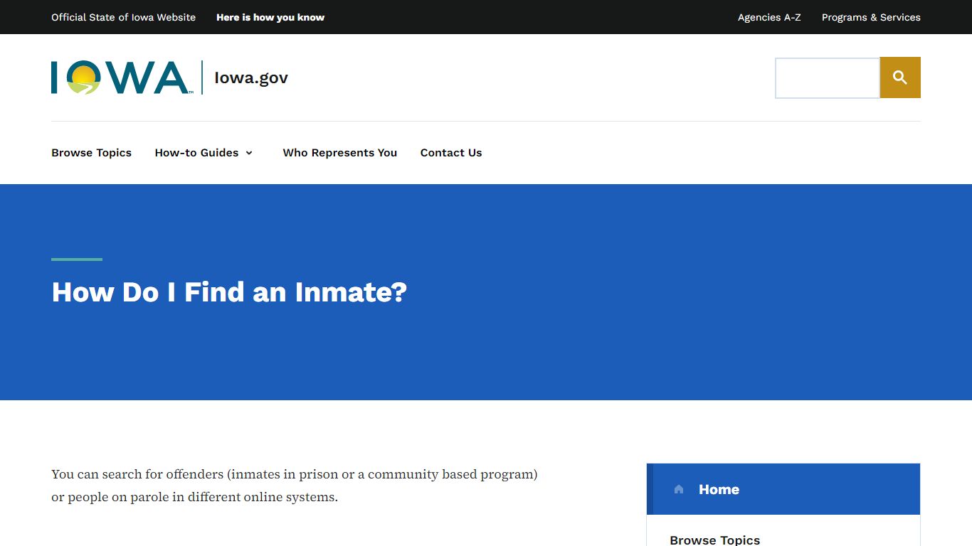 Find an Inmate | Iowa.gov